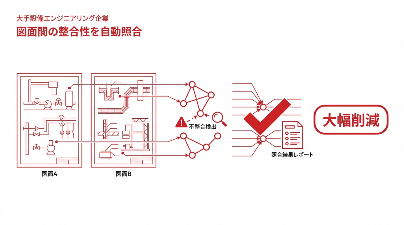 図面間整合性の自動照合で膨大な確認工数を削減