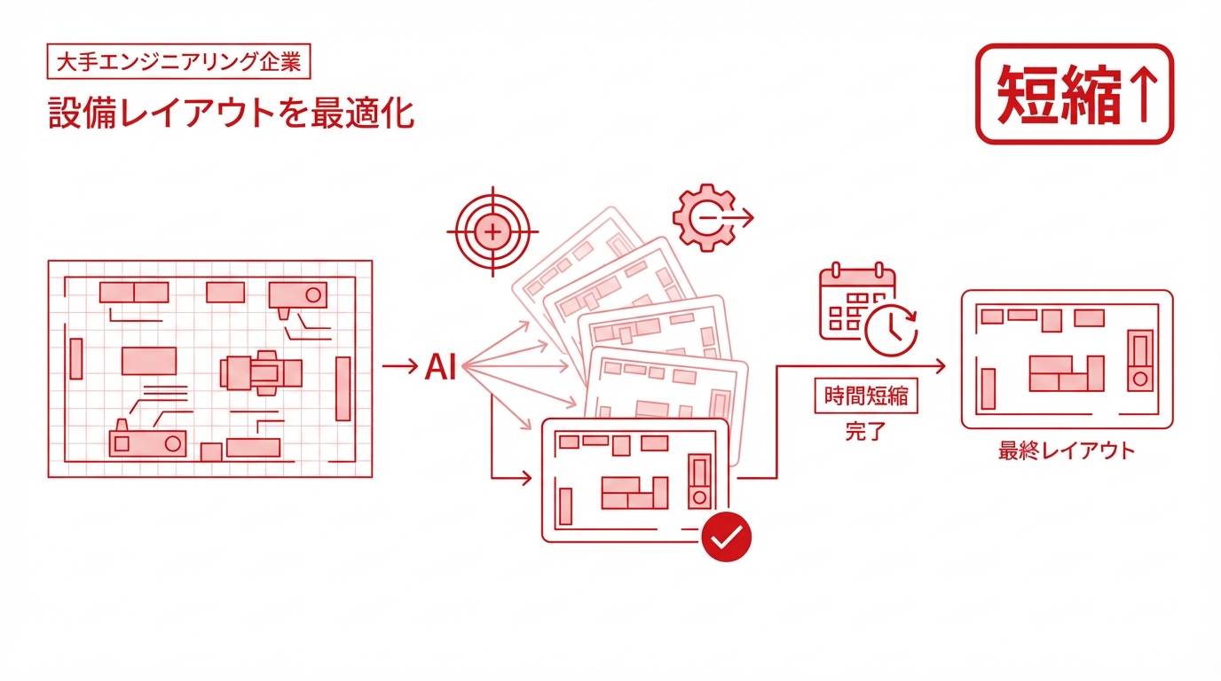 設備レイアウト最適化で設計期間を大幅短縮
