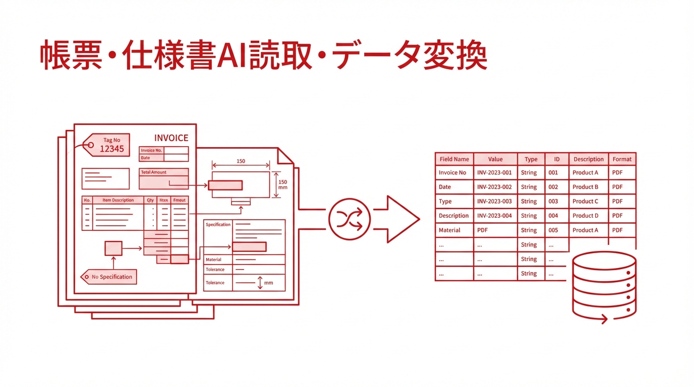 帳票・仕様書AI読取・データ変換